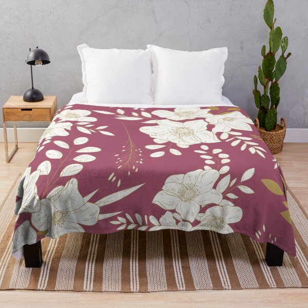 Item preview, Deep Rose and Gold minimal floral seamless pattern designed and sold by Ladies-Boutique.
