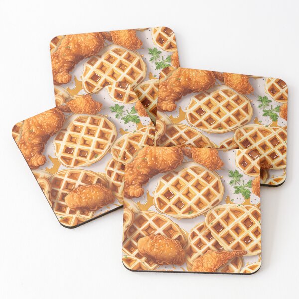 Item preview, Seamless Chicken and Waffles Pattern designed and sold by Offsite.