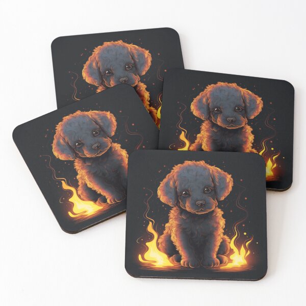 Item preview, Fiery Poodle Pup, Dreamy Artwork, Soft Lighting designed and sold by Stoopendous Stickers.