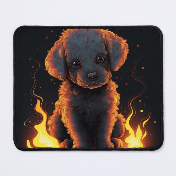 Item preview, Fiery Poodle Pup, Dreamy Artwork, Soft Lighting designed and sold by Stoopendous Stickers.