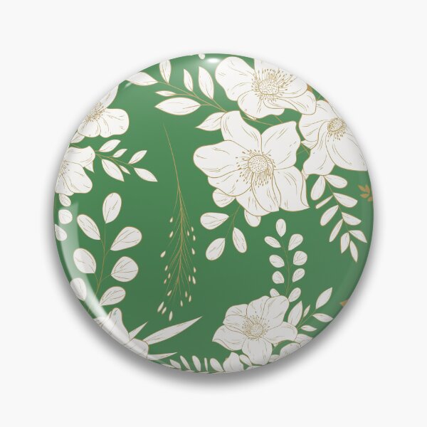 Item preview, Green and Gold minimal floral seamless pattern designed and sold by Ladies-Boutique.