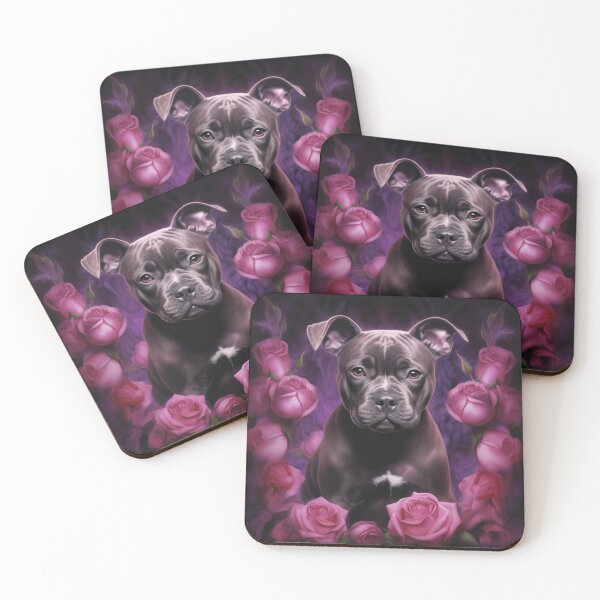 Item preview, Staffy And Roses designed and sold by Nocturne  Paws.