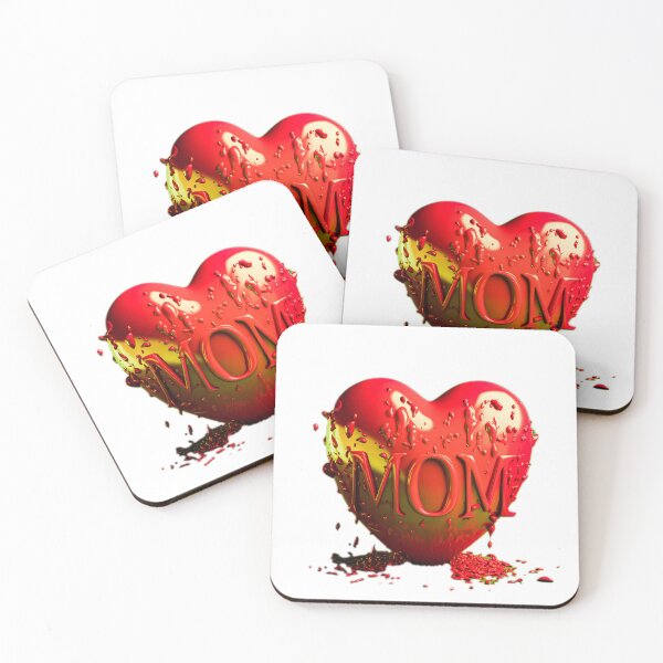 Item preview, melting-heart-for-mother's-day-golden-shine-Love-You-MOM designed and sold by TopmostPhotos.