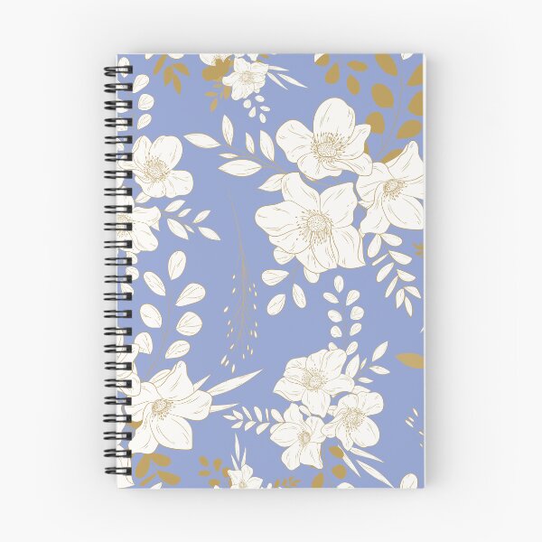 Item preview, Periwinkle and Gold minimal floral seamless pattern designed and sold by Ladies-Boutique.