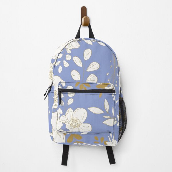 Item preview, Periwinkle and Gold minimal floral seamless pattern designed and sold by Ladies-Boutique.