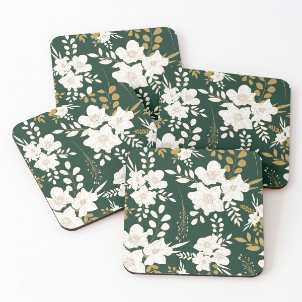 Item preview, Pine and Gold minimal floral seamless pattern designed and sold by Ladies-Boutique.