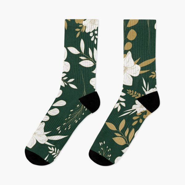 Item preview, Pine and Gold minimal floral seamless pattern designed and sold by Ladies-Boutique.