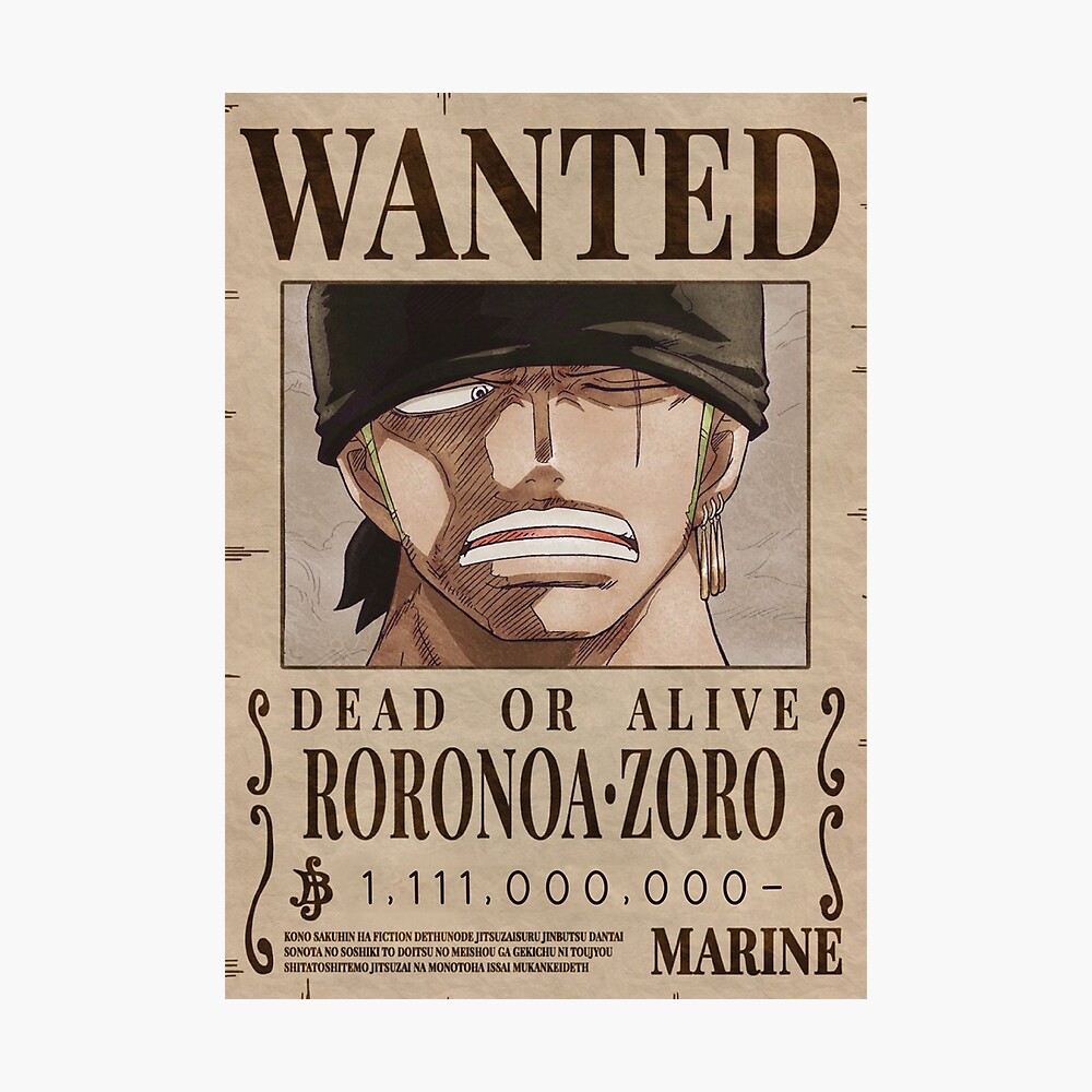 Zoro New Wanted Poster | Poster