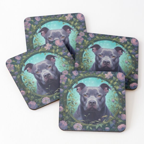 Item preview, Pit Bull In Garden designed and sold by Nocturne  Paws.