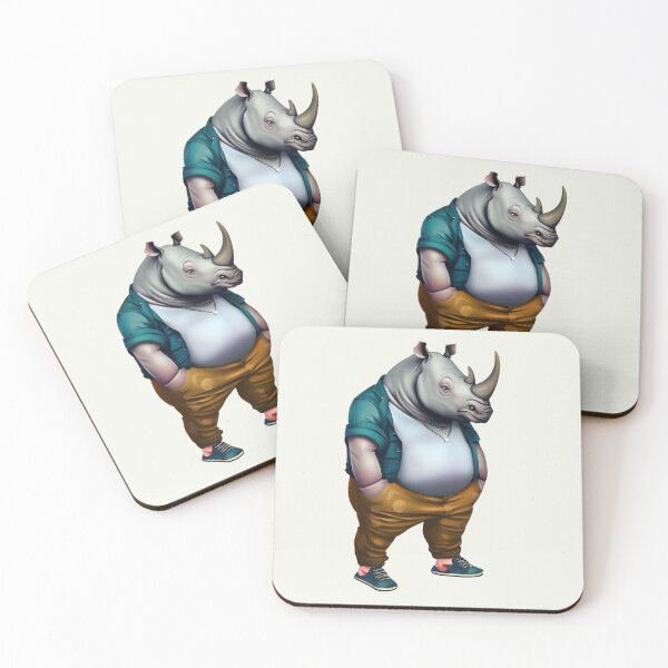 Item preview, Hipster Rhino V4 designed and sold by HipsterAnimals.