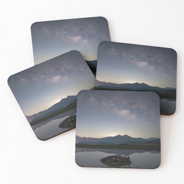 Item preview, Meteor Shower and Milky Way Above a Mountain Lake designed and sold by Missingdeer.