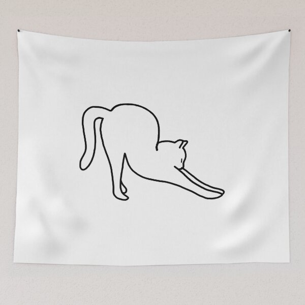 Item preview, Cat stretching in the morning designed and sold by jk-kyun.