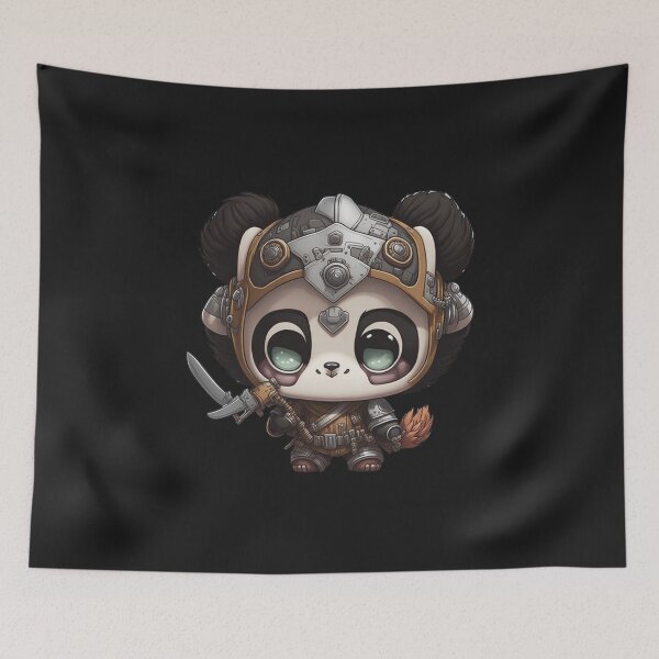 Item preview, Cute Pandalorian Panda Digital Chibi  Art designed and sold by ChibiArtline.