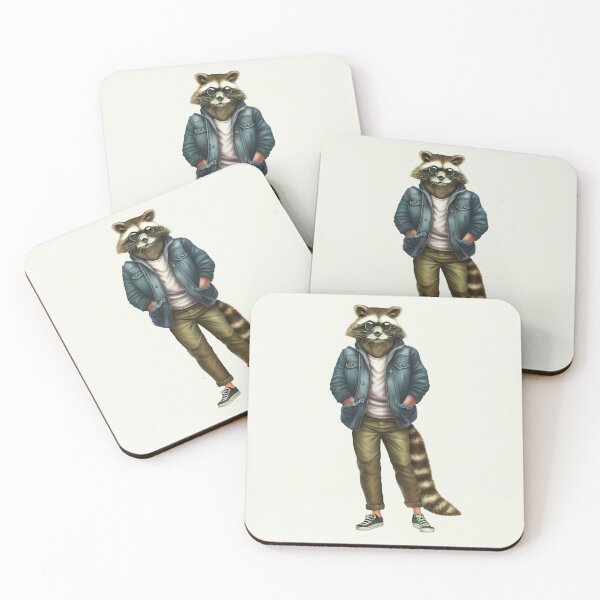 Item preview, Hipster Mapache V30 designed and sold by HipsterAnimals.
