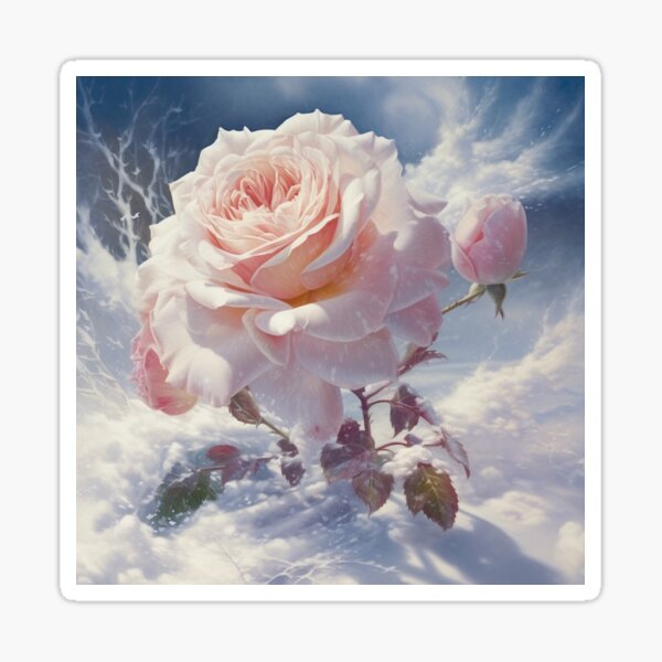 Snowy Blossoms Sticker