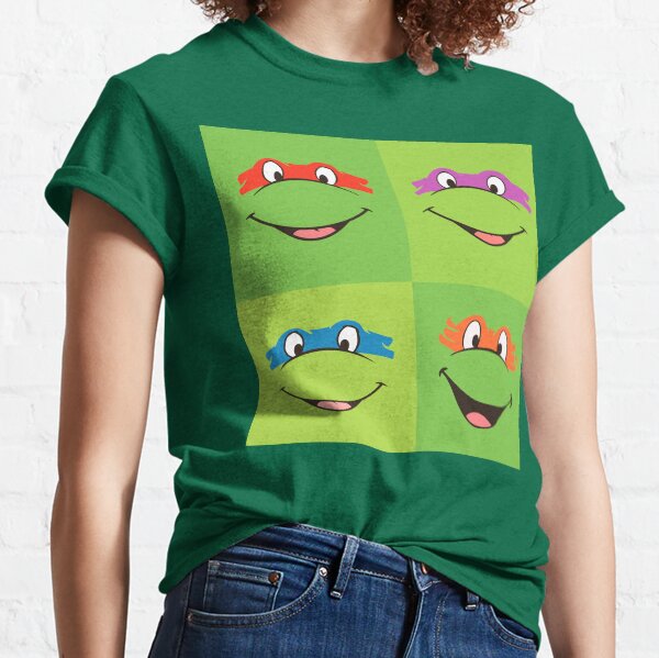 TMNT Teenage Mutant Ninja Turtles Leonardo Michaelangelo Donatello Raphael Mikey Green Classic T-Shirt