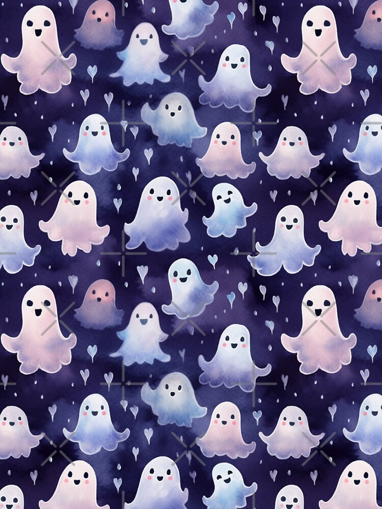 Thumbnail 5 of 5, iPhone Case, Cute Ghosts Pattern designed and sold by TheThreePixels.
