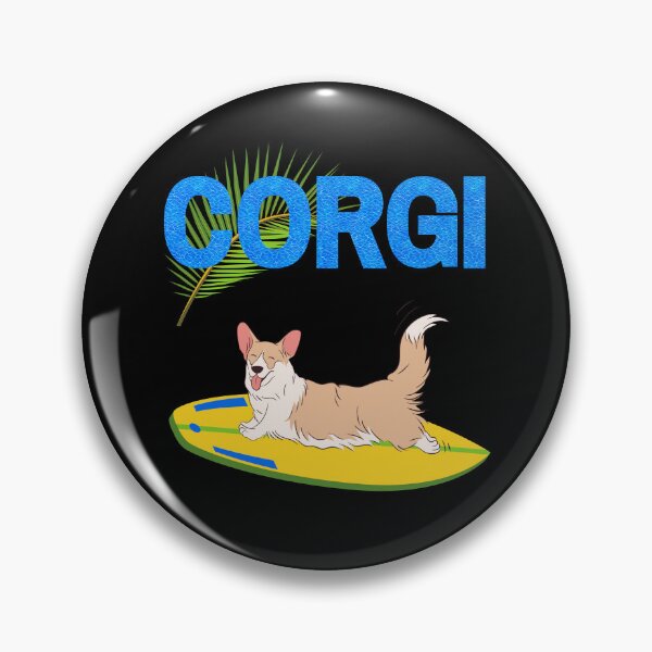 Item preview, Welsh Corgi Pembroke Dog on Surf with Summer Vibes designed and sold by SeasonalDogs.