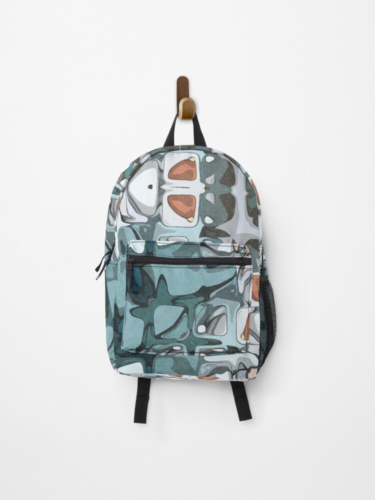 Thumbnail 1 of 3, Backpack, Turquoise Pattern designed and sold by Phil Perkins.