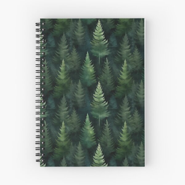 Aperçu de l'œuvre Motif de forêt de pins aquarelle 1/2 créée et vendue par TheThreePixels.