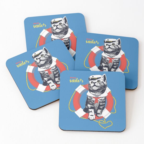 Item preview, Kitten cat sit on a lifebuoy. Hand drawn sketch.  designed and sold by Marina Smorodinskaya.