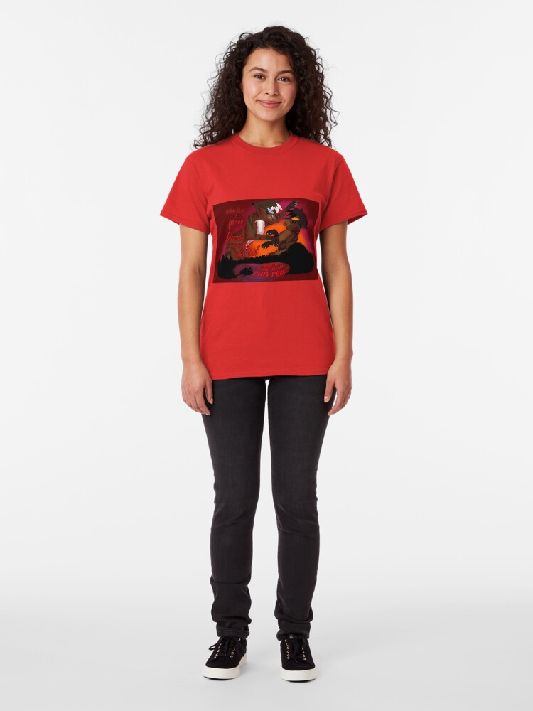 blood red t shirt