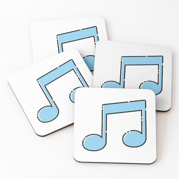 Item preview, Cute and Aesthetic Cartoon Double Eighth Note designed and sold by Rei-illustrates.