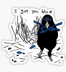 Ich habe dich blau Sticker