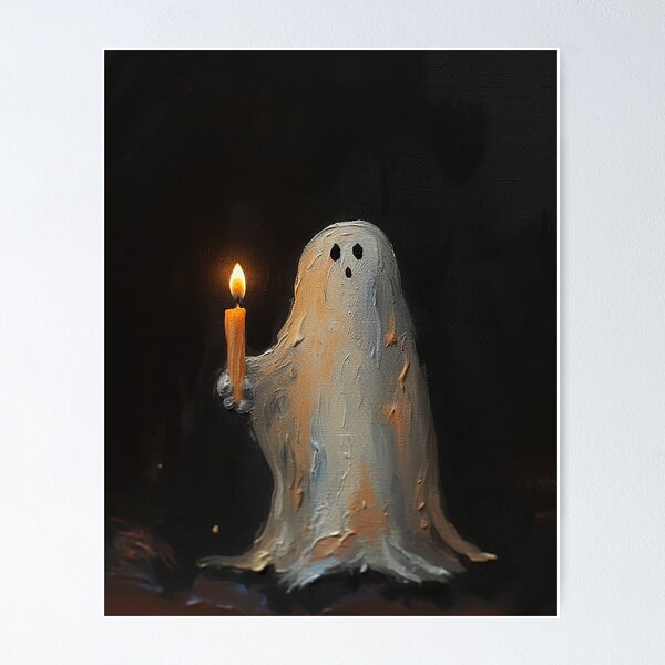 Item preview, Ghost Holding A Cancle designed and sold by RaveInPrints.