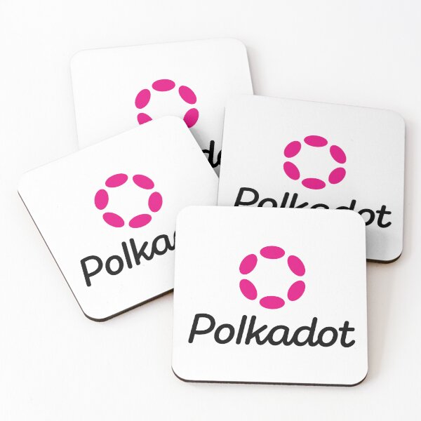 Item preview, Polkadot DOT Crypto Altcoin - Clean Vertical Pink Logo with Black Text Logo designed and sold by CryptoMoods.