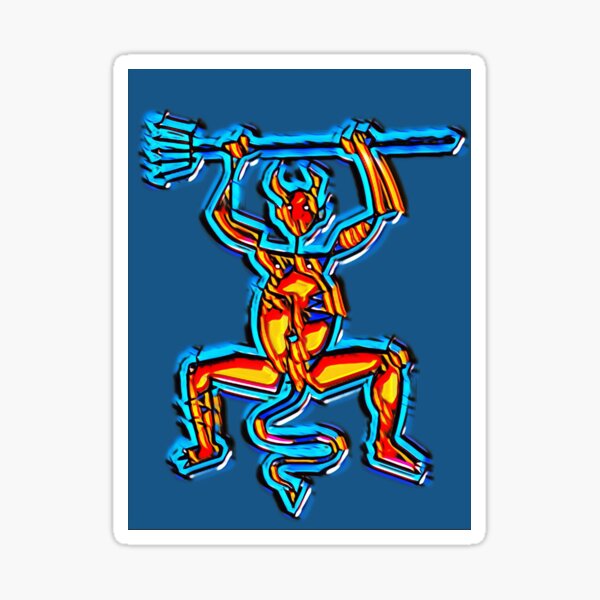 Lanzarote Timanfaya Devil (El Diablo de) Graffiti design by SmileMoreAgain Sticker