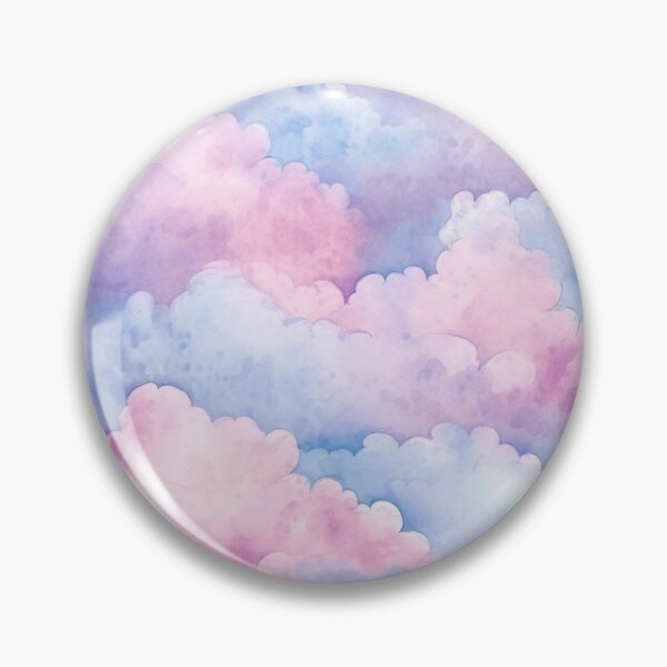 Artikelvorschau, Aquarell-Zuckerwatte-Wolken-Muster entworfen und verkauft von TheThreePixels.