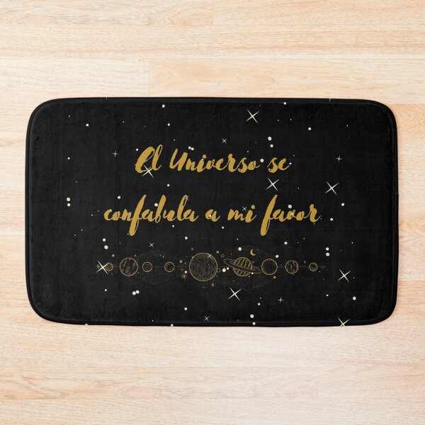 Item preview, The Universe works in my favor positive quote white and gold designed and sold by Selenysm.