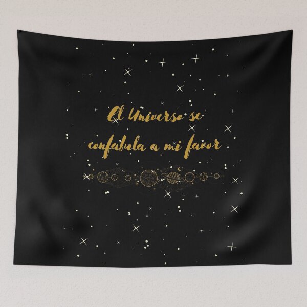 Item preview, The Universe works in my favor positive quote white and gold designed and sold by Selenysm.