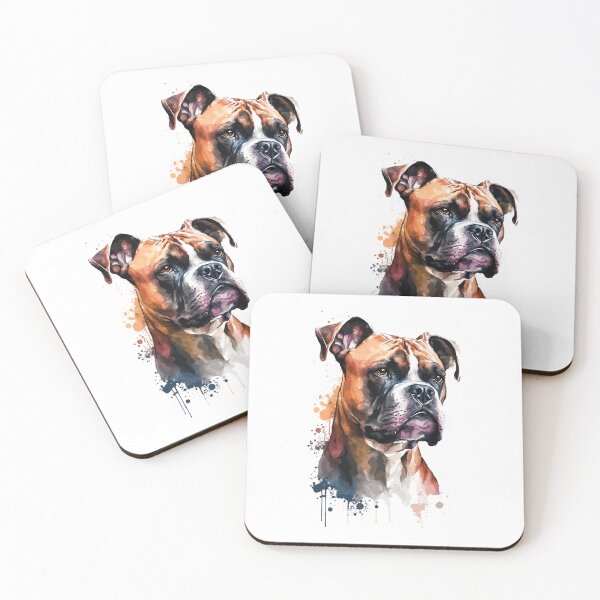 Item preview, Boxer Dog watercolor portrait designed and sold by Gerald Waters.