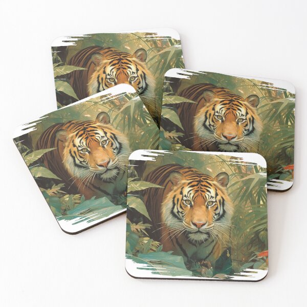 Item preview, Beautiful Tiger in the Jungle Art designed and sold by AnimalArtPro.