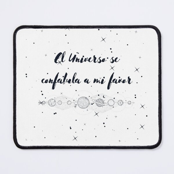 Item preview, El universo se confabula a mi favor positive quote black and gold stars designed and sold by Selenysm.