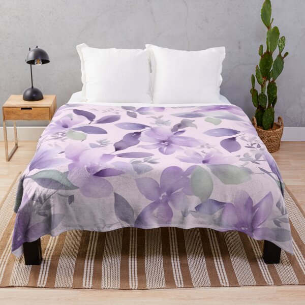 Artikelvorschau, Glückseliges helles Lavendel-Flieder-Blumen-Aquarell-Blumenmuster entworfen und verkauft von Wonder Of Light.