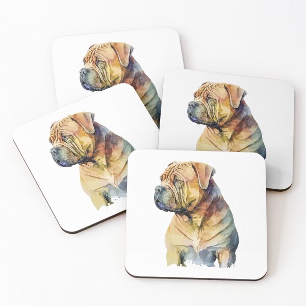 Item preview, Chinese Shar-Pei Dog watercolor portrait designed and sold by Gerald Waters.