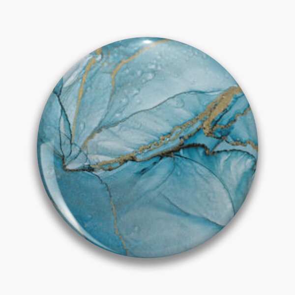 Item preview, Royal cyan mint liquid marble watercolor background with gold lines. Teal turquoise marbled alcohol ink drawing effect. Contemporary liquid painting texture with bronze brush strokes designed and sold by MTShoppingLine.