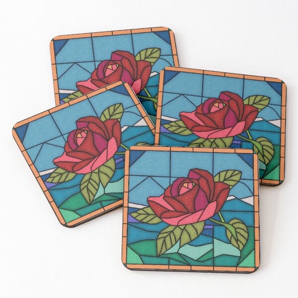 Item preview, Stained glass rose #2 designed and sold by Z83Studio.