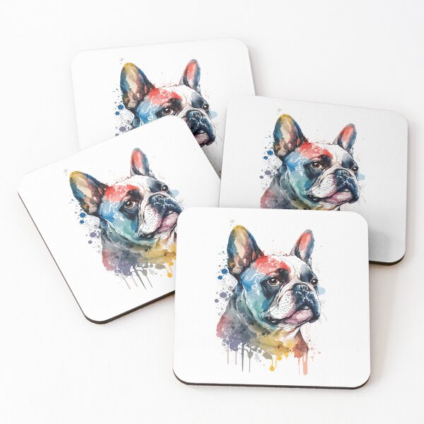 Item preview, French Bulldog Dog watercolor portrait designed and sold by Gerald Waters.