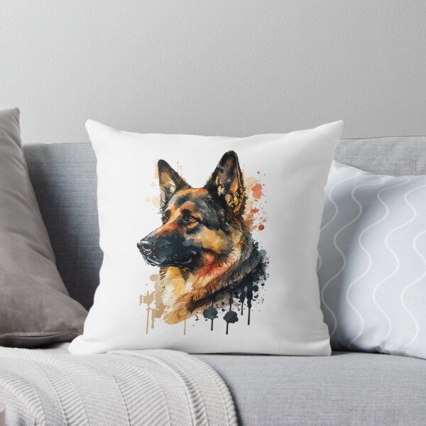 Item preview, German Shepherd Dog watercolor portrait designed and sold by Gerald Waters.