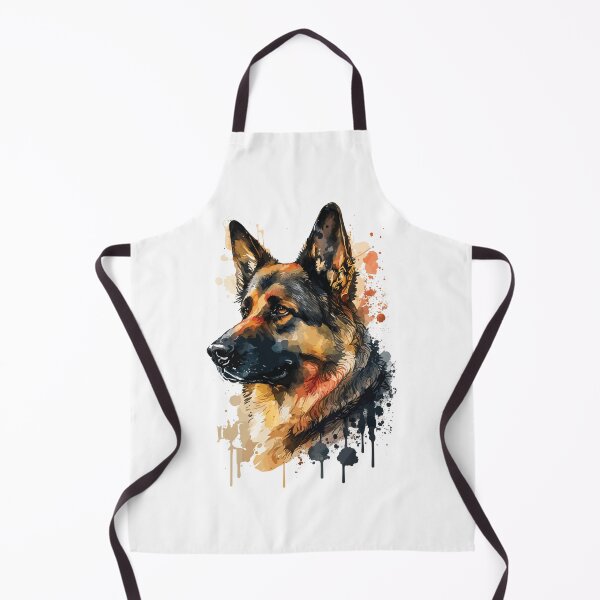 Item preview, German Shepherd Dog watercolor portrait designed and sold by Gerald Waters.