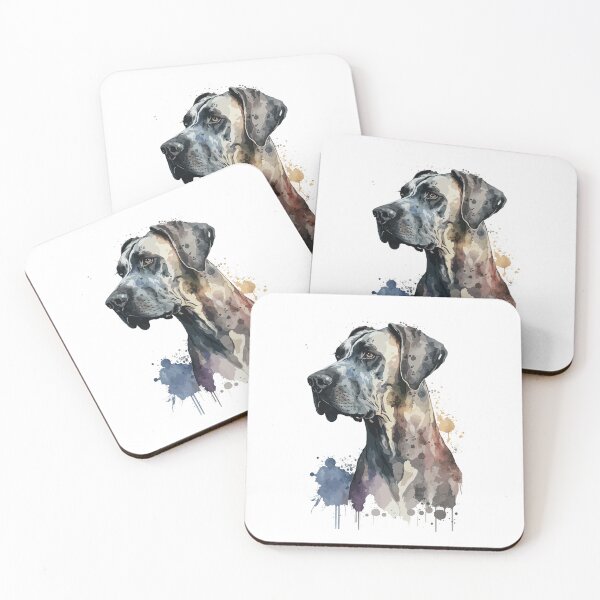 Item preview, Great Dane Dog watercolor portrait designed and sold by Gerald Waters.
