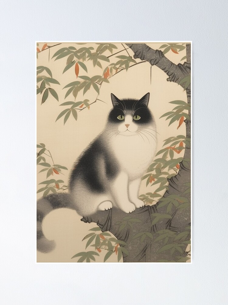 Japanese Art Cat Portrait 