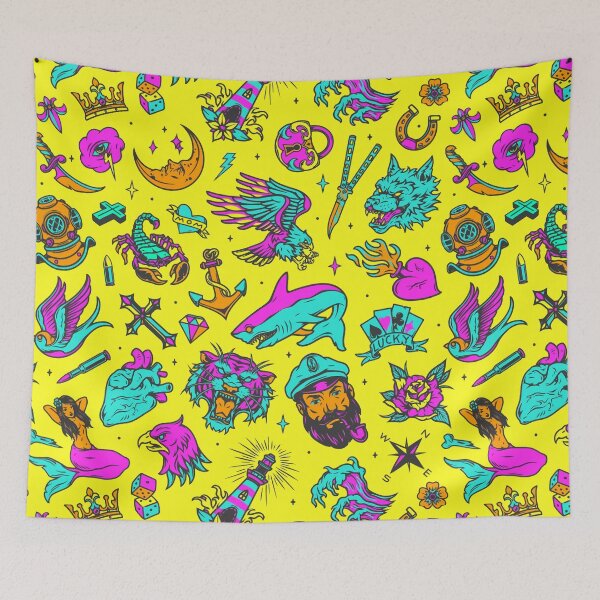 Item preview, Vintage Neon Tattoos for Rad Blokes & Sheilas designed and sold by WowThatsAwful.