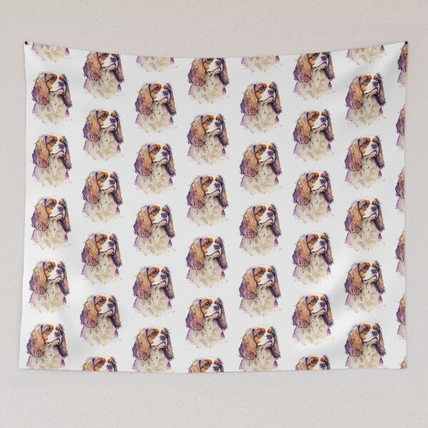 Item preview, Retrato de acuarela de perro King Charles Spaniel designed and sold by Gerald Waters.