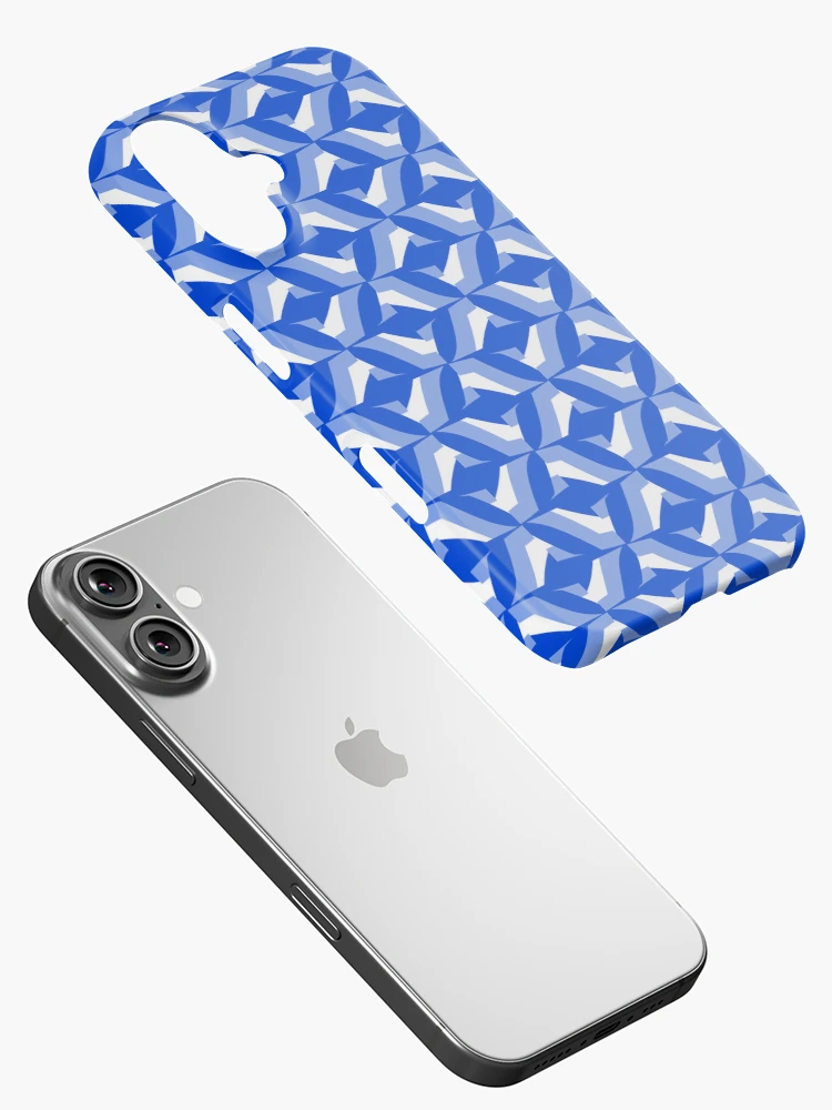 Thumbnail 2 of 4, iPhone Case, Blue pattern art designed and sold by Work of art Shop.