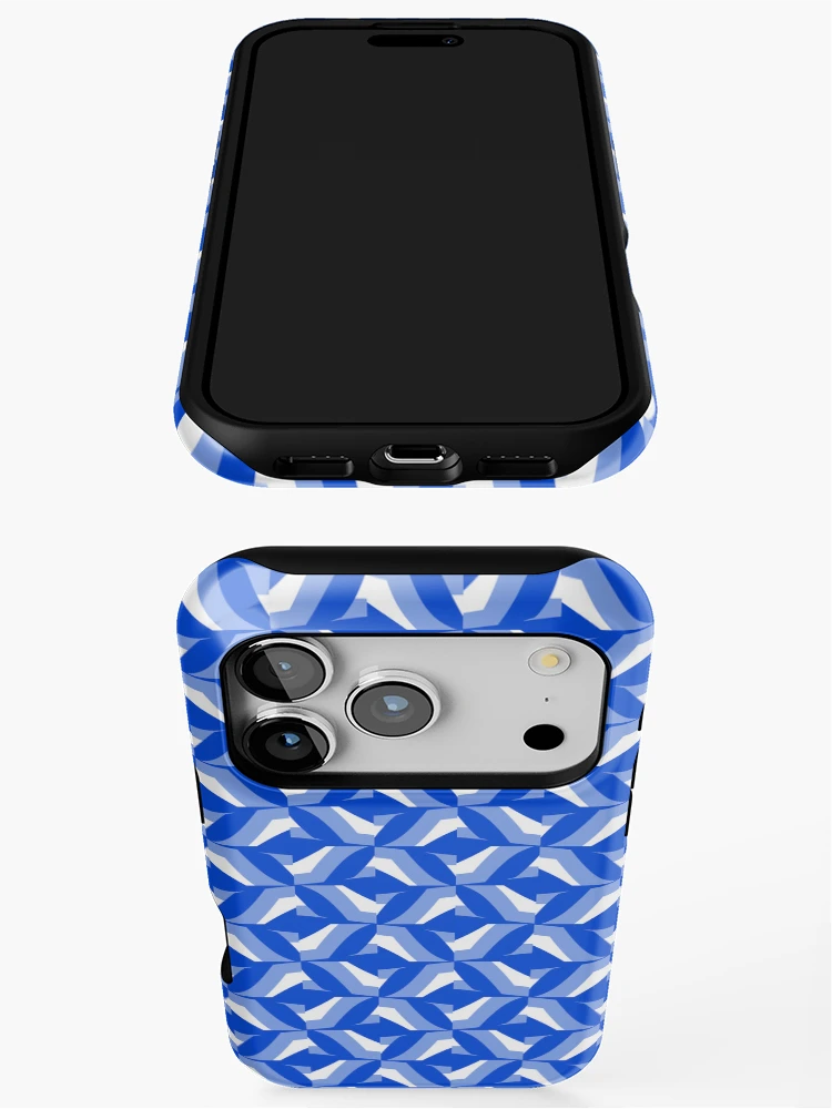 Thumbnail 3 of 4, iPhone Case, Blue pattern art designed and sold by Work of art Shop.
